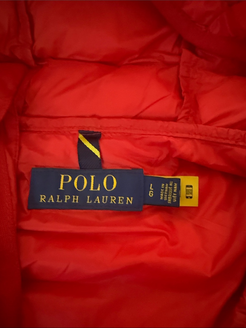 Polo by Ralph Lauren Men’s Bright Red Puffer Jacket